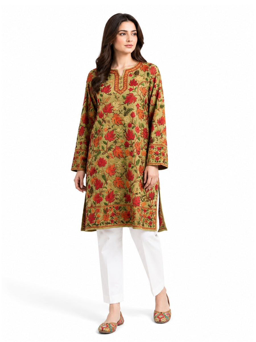 Noor : chinar embroidery summer kurti | amber